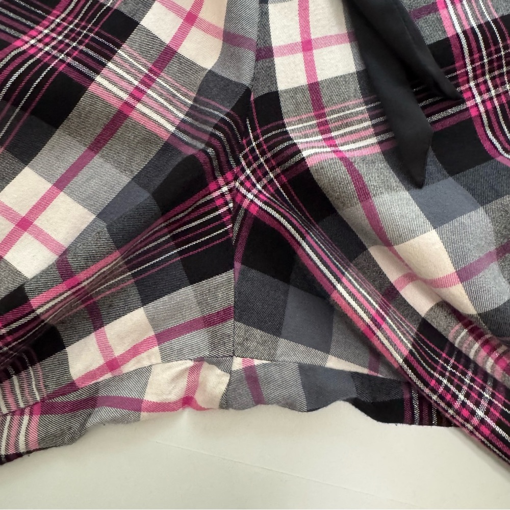Victoria's Secret Plaid Lightweight Flannel Pajama Pants Black Pink White XXL - Picture 14 of 15